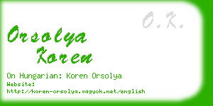 orsolya koren business card